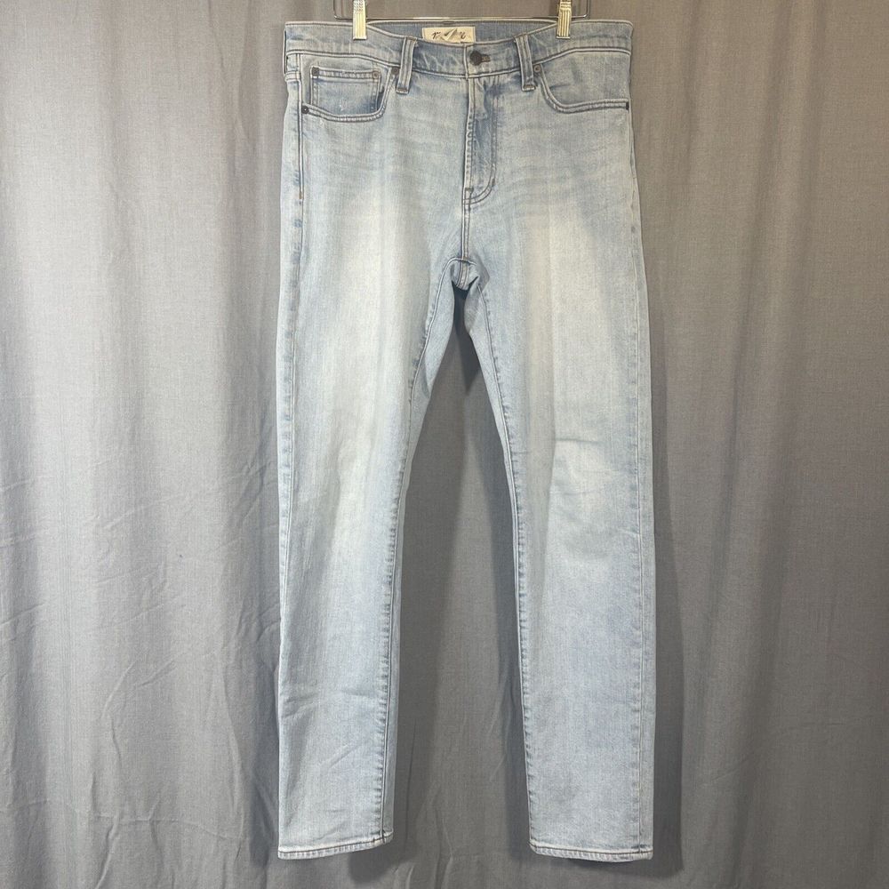 Madewell Jeans Men 34x34 Slim Blue Lt Wash Denim Fade Stretch